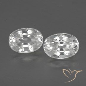 2.93ctw Natural Blanco Circón, Ovalada, VVS