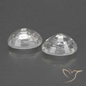 Gemas de Circón Blanco natural de 2.93 ct, Ovalada, VVS