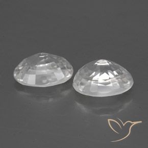 Gemas de Circón Blanco natural de 2.82 ct, Ovalada, VVS-VS