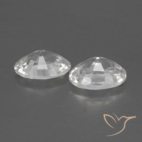 Gemas de Circón Blanco natural de 2.39 ct, Ovalada, VVS-VS