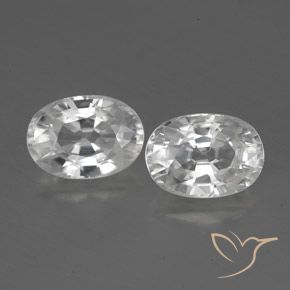 2.86ctw Natural Blanco Circón, Ovalada, VVS-VS