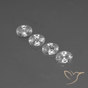 5.39ctw Natural Blanco Circón, Ovalada, VVS-VS