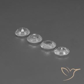 Gemas de Circón Blanco natural de 5.39 ct, Ovalada, VVS-VS