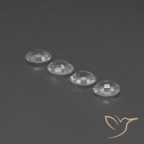 Gemas de Circón Blanco claro natural de 5.16 ct, Ovalada, VS