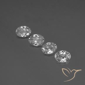 4.75ctw Natural Blanco claro Circón, Ovalada, VVS-VS