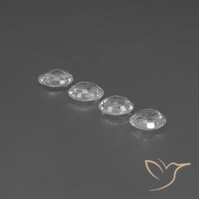 Gemas de Circón Blanco claro natural de 4.75 ct, Ovalada, VVS-VS