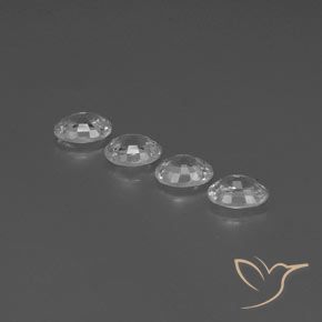 Gemas de Circón Blanco claro natural de 5.07 ct, Ovalada, VS