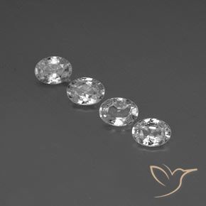 4.68ctw Natural Blanco claro Circón, Ovalada, VVS-VS