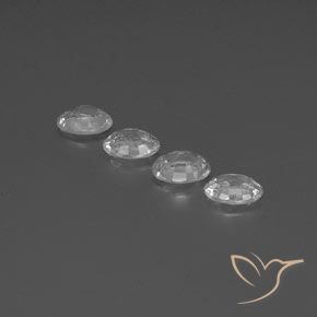Gemas de Circón Blanco claro natural de 4.68 ct, Ovalada, VVS-VS