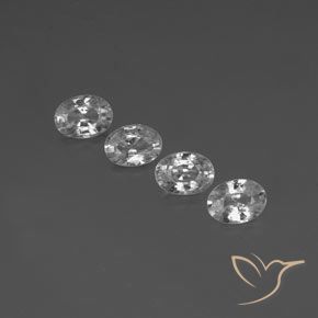 4.61ctw Natural Blanco claro Circón, Ovalada, VVS-VS