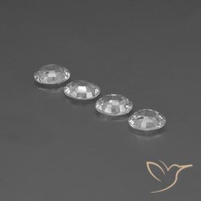 Gemas de Circón Blanco claro natural de 4.79 ct, Ovalada, VS