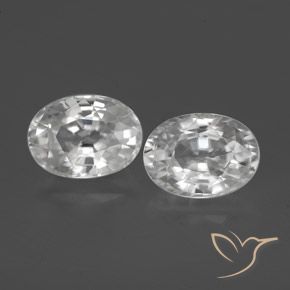 2.69ctw Natural Blanco Circón, Ovalada, VVS