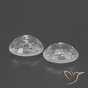 Gemas de Circón Blanco natural de 2.69 ct, Ovalada, VVS