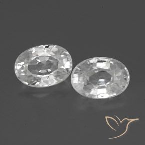 2.80ctw Natural Blanco Circón, Ovalada, VVS