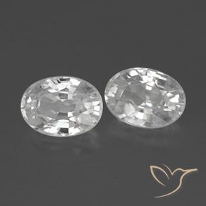 Gemas de Circón Blanco natural de 2.80 ct, Ovalada, VVS