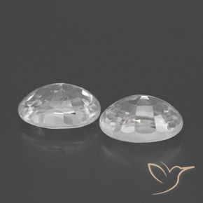 Gemas de Circón Blanco natural de 2.80 ct, Ovalada, VVS