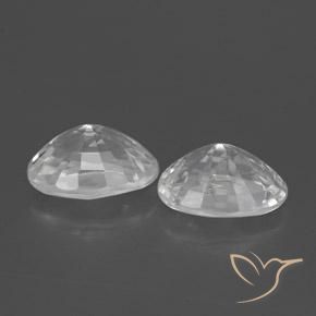 Gemas de Circón Blanco natural de 2.73 ct, Ovalada, VVS