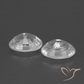 Gemas de Circón Blanco natural de 2.68 ct, Ovalada, VS