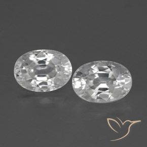 2.84ctw Natural Blanco Circón, Ovalada, VS
