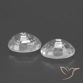Gemas de Circón Blanco natural de 2.84 ct, Ovalada, VS