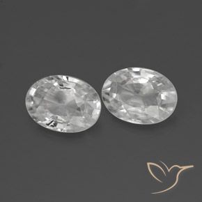 Gemas de Circón Blanco natural de 2.30 ct, Ovalada, VS