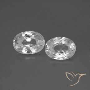 2.45ctw Natural Blanco Circón, Ovalada, VVS