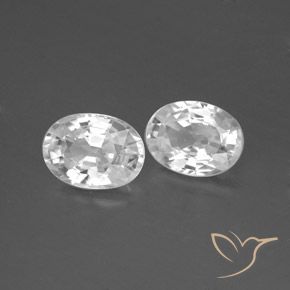 Gemas de Circón Blanco natural de 2.45 ct, Ovalada, VVS