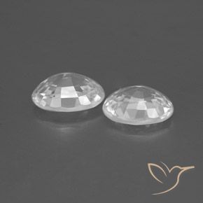 Gemas de Circón Blanco natural de 2.45 ct, Ovalada, VVS