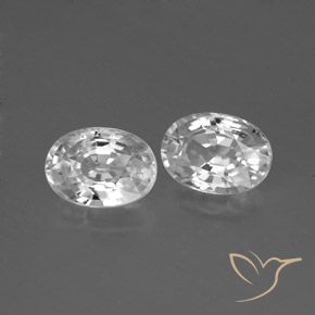 Gemas de Circón Blanco natural de 2.78 ct, Ovalada, VVS