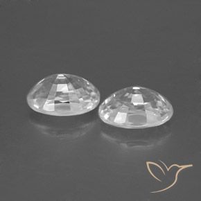 Gemas de Circón Blanco natural de 2.78 ct, Ovalada, VVS