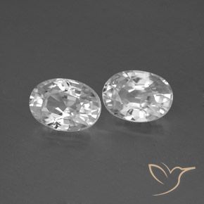 Gemas de Circón Blanco natural de 2.73 ct, Ovalada, VS