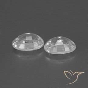 Gemas de Circón Blanco natural de 2.73 ct, Ovalada, VS