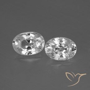 2.68ctw Natural Blanco claro Circón, Ovalada, VS