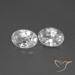 Gemas de Circón Blanco natural de 2.57 ct, Ovalada, VVS