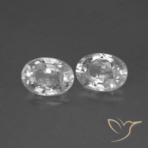 Gemas de Circón Blanco natural de 2.69 ct, Ovalada, VS
