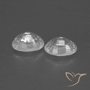 Gemas de Circón Blanco natural de 2.85 ct, Ovalada, VVS-VS