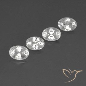 Gemas de Circón Blanco natural de 5.46 ct, Ovalada, VS