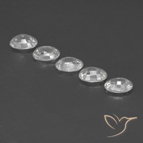 Gemas de Circón Blanco natural de 5.82 ct, Ovalada, VS