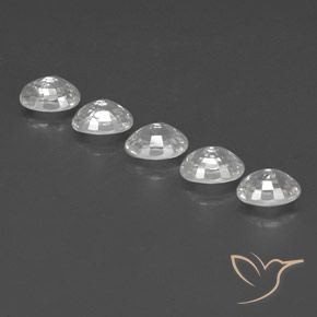 Gemas de Circón Blanco natural de 7.28 ct, Ovalada, VVS-VS