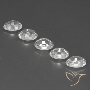 Gemas de Circón Blanco natural de 6.78 ct, Ovalada, VS