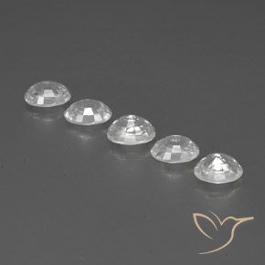 Gemas de Circón Blanco natural de 7.07 ct, Ovalada, VS
