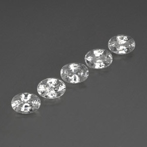 Gemas de Circón Blanco natural de 6.69 ct, Corte Óvalo, VVS-VS