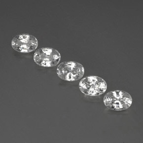 Gemas de Circón Blanco natural de 6.69 ct, Corte Óvalo, VVS-VS