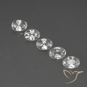 6.95ctw Natural Blanco claro Circón, Ovalada, VS