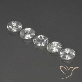 6.94ctw Natural Blanco Circón, Ovalada, VS