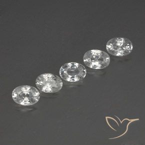 Gemas de Circón Blanco natural de 6.94 ct, Ovalada, VS