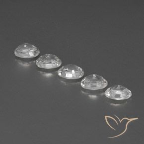 Gemas de Circón Blanco claro natural de 6.66 ct, Ovalada, VVS-VS