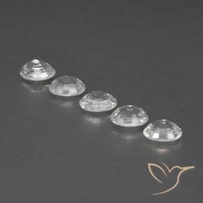 Gemas de Circón Blanco claro natural de 6.83 ct, Ovalada, VS
