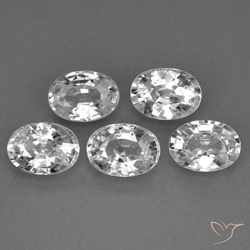 6.54ctw Natural Blanco claro Circón, Ovalada, VS