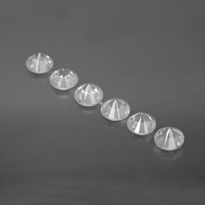 Gemas de circón blanco natural de 3,36 ct, corte redondo, VVS-VS